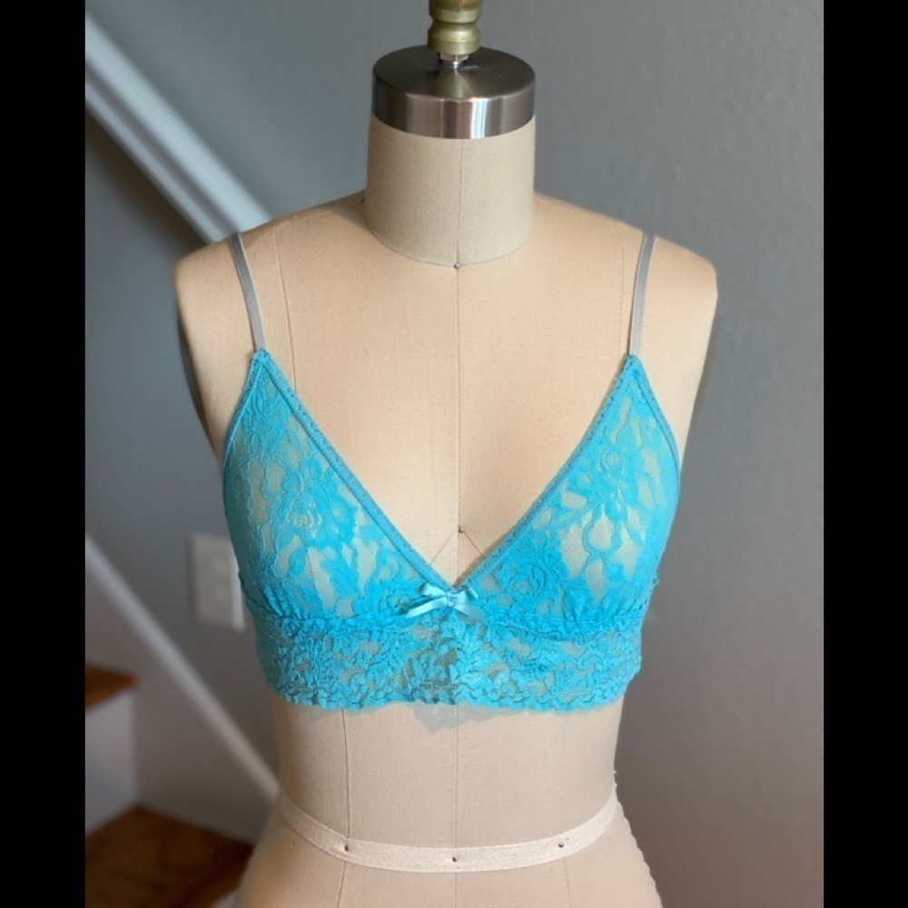 Hanky Panky Signature Original Lace Bralette Turq - Picture 3 of 6